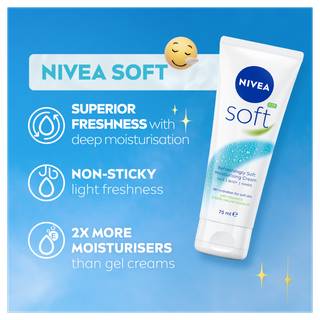 NIVEA Soft Moisturiser for Body, Face & Hands 75ML