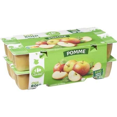 Carrefour Classic' - Compotes pomme (16 pièces )