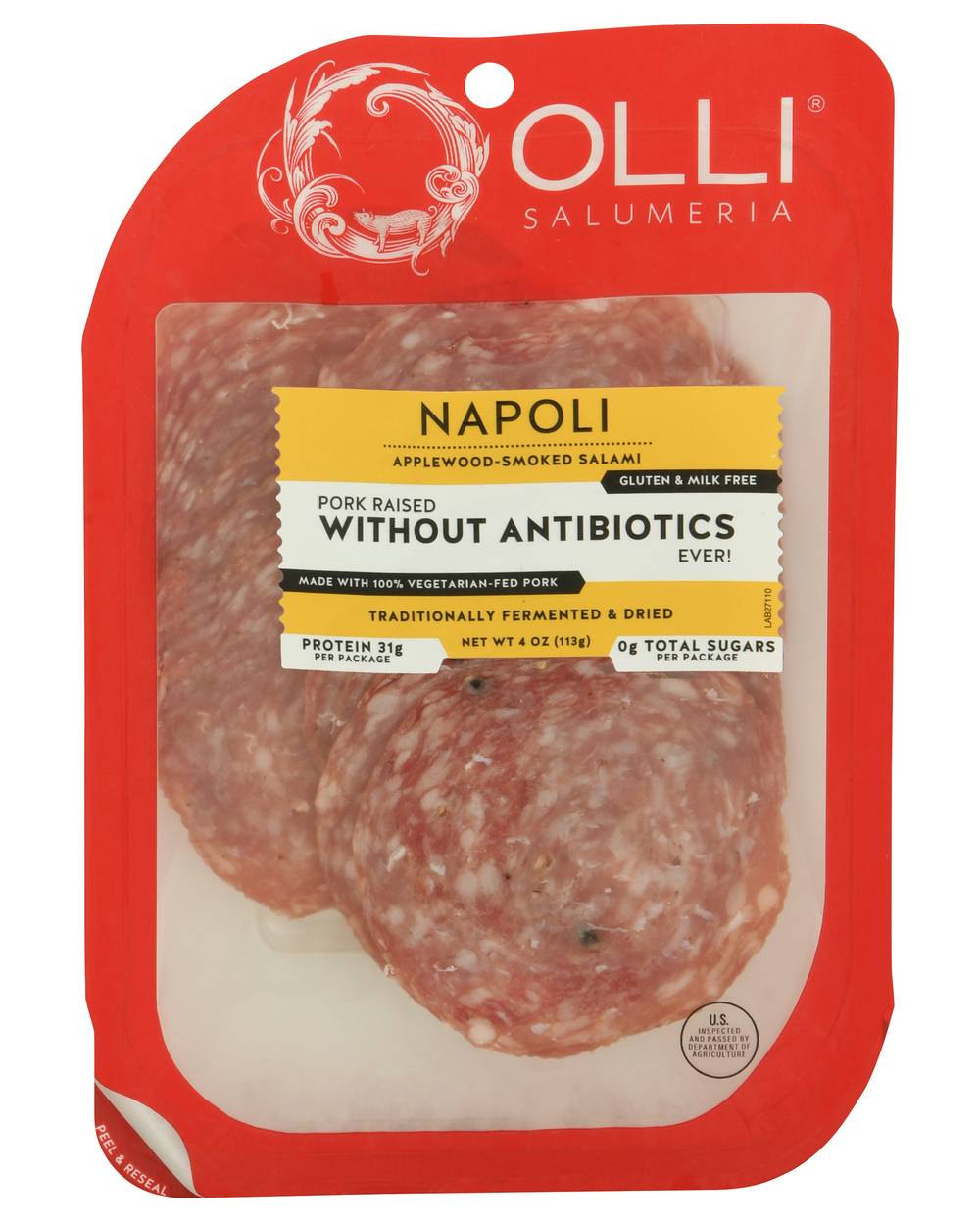 Olli Salumeria Napoli Applewood-Smoked Salami (4 oz)