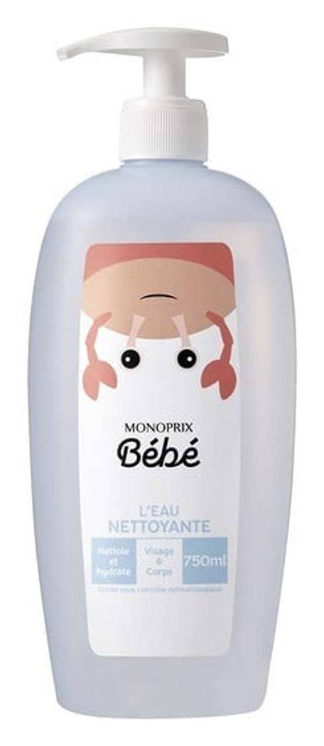 Monoprix Bébé - Eau nettoyante visage et corps (750ml)