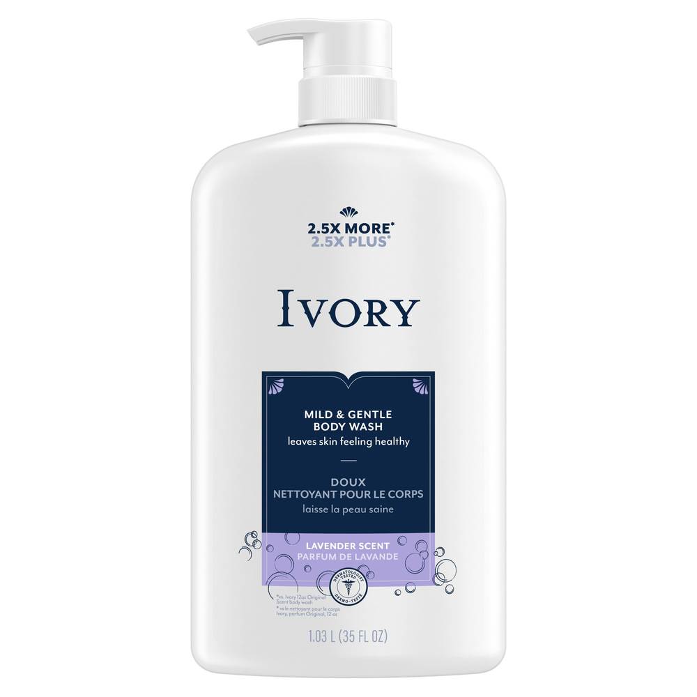 Ivory Mild & Gentle Body Wash Lavender Scent