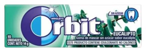 Chicle Orbit Eucalipto S/A 14g