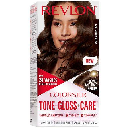 Revlon Colorsilk Tone Gloss Care Demi Permanent Hair Color (5 medium brown)