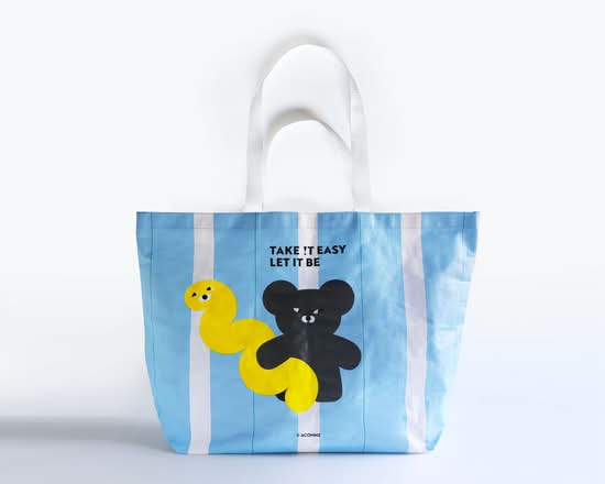 WASABI BEAR編織購物袋