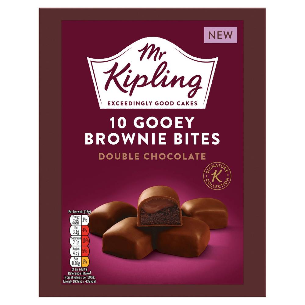 Mr Kipling 10 Pack Gooey Chocolate Brownie Bites