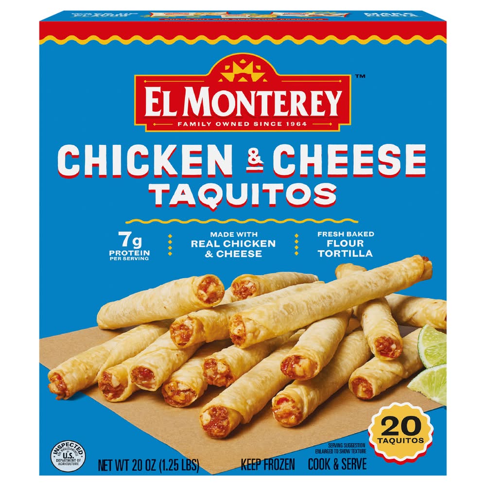 El Monterey Taquitos, Chicken & Cheese (20 oz, 20 ct)