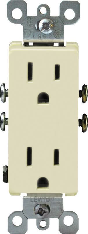 Leviton Decora 15 Amps 125 V Duplex Ivory Outlet 5-15R 1 Pk