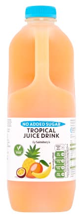 Sainsbury's Tropical, No Added Sugar Juice Drink (2L)