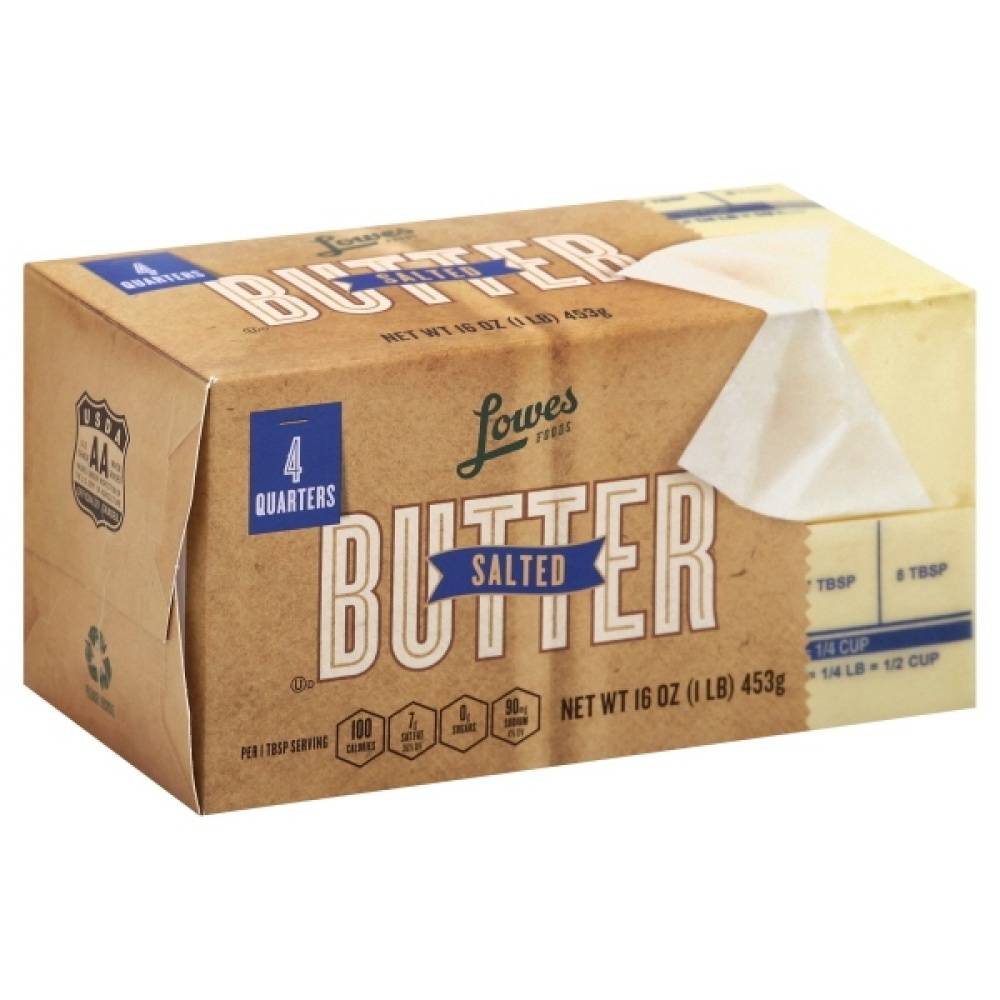 Lowes Foods Salted Butter Sticks 4 Count