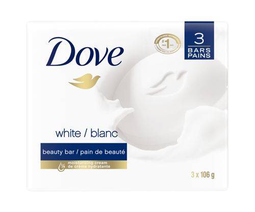 Dove pain de beauté blanc (3 x 106 g) - white beauty bar (3 units)