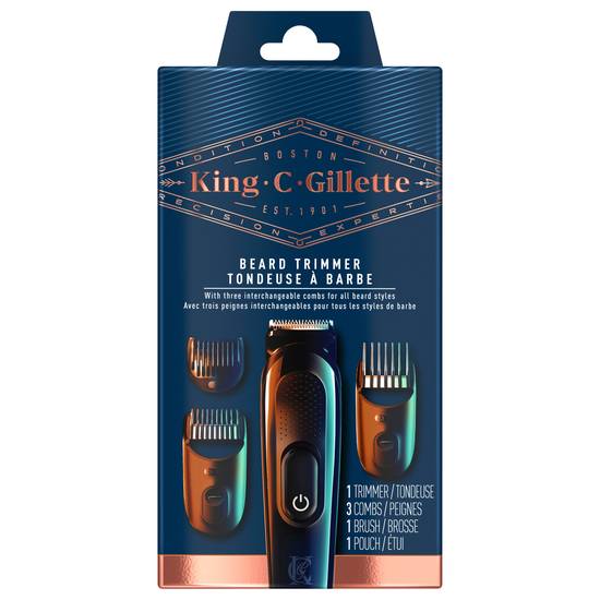 King C Gillette Beard Trimmer Brush Combs & Pouch (1 kit)