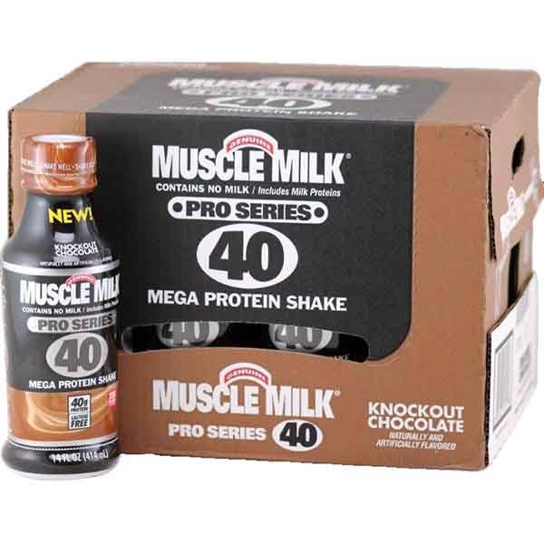 Muscle Milk Pro Series - Knockout Chocolate - 12/14 oz plastic bottles (1X12|1 Unit per Case)
