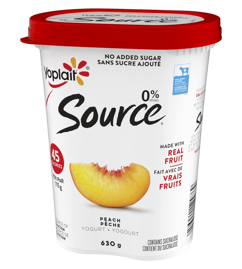 Yoplait 0% Source Yogurt, Peach (630 g)
