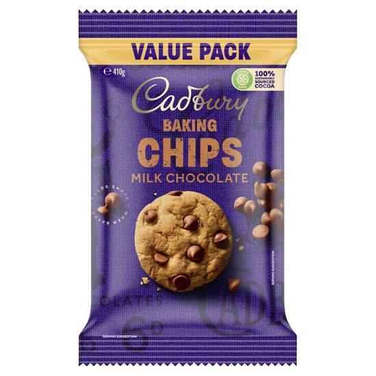 Cadbury Milk Chocolate Baking Chips Value pack 410g