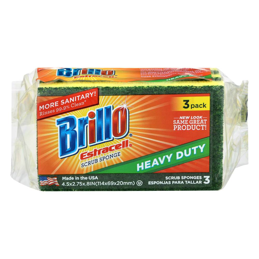 Brillo Estracell Heavy Duty Scrub Sponge (3 ct)