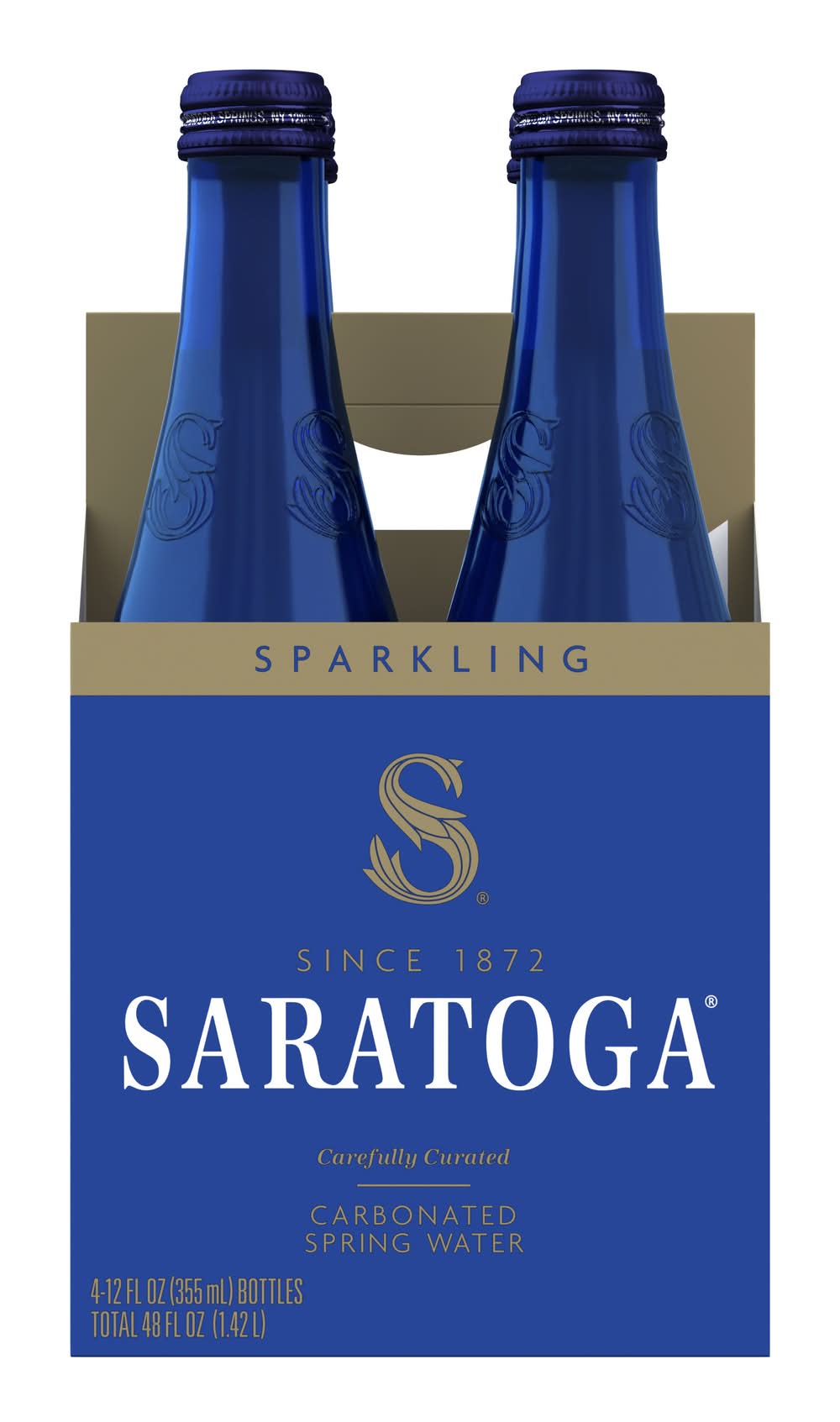 Saratoga Sparkling Carbonated Spring Water (4 x 12 fl oz)