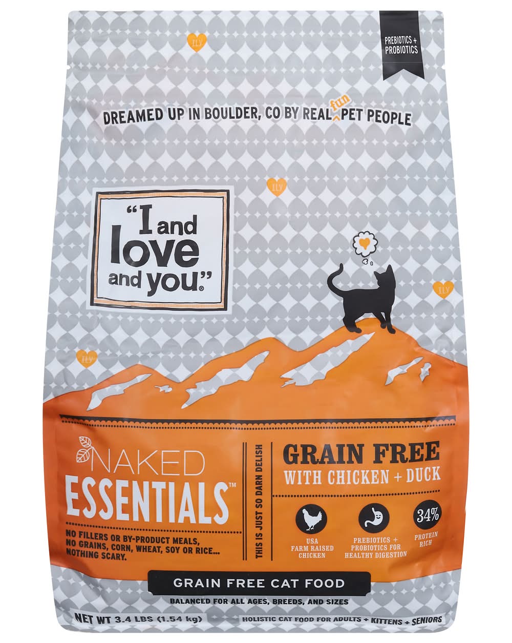 I and love and you Naked Essentials Grain Free Chicken Duck Cat Food (3.4 lbs)