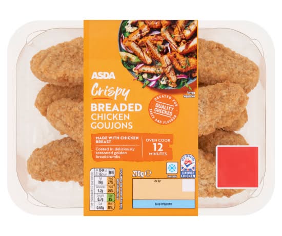 ASDA Delicious Breaded Chicken Goujons (270g)