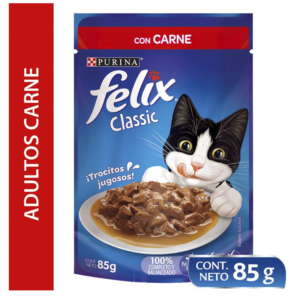 Felix alimento húmedo sabor carne (sobre 85 g)