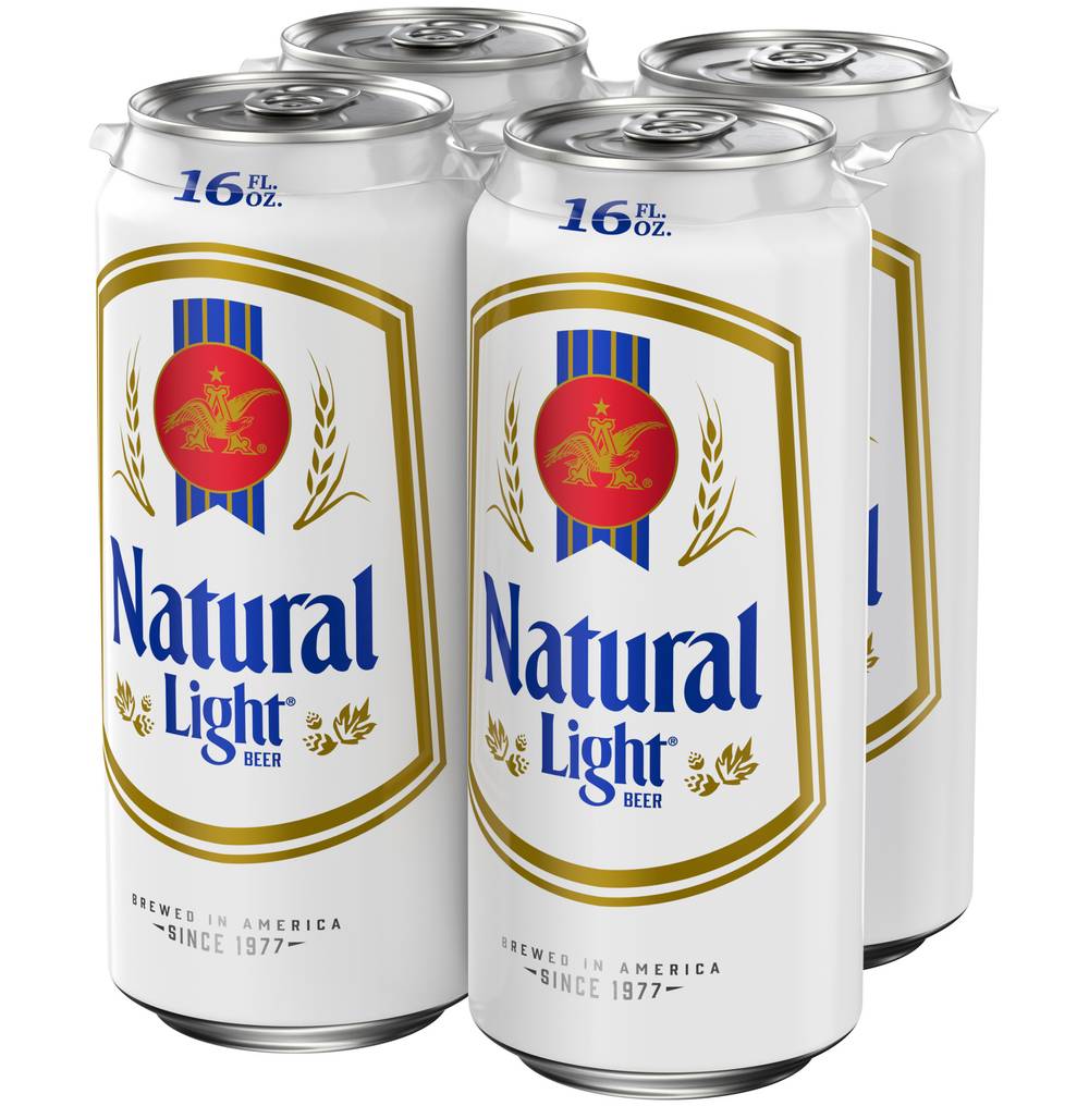 Natural Light Beer (4 x 16 fl oz)