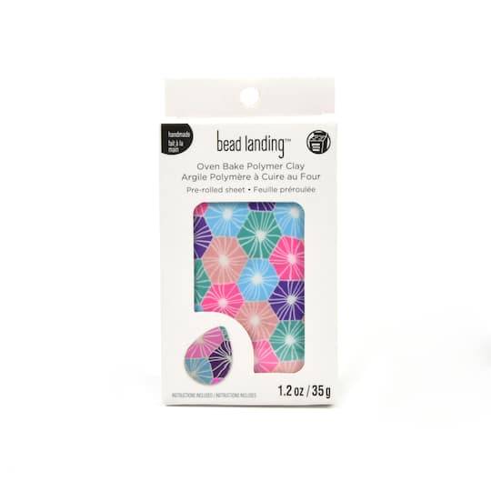 Starburst Hexagons Oven Bake Polymer Clay By Bead Landing