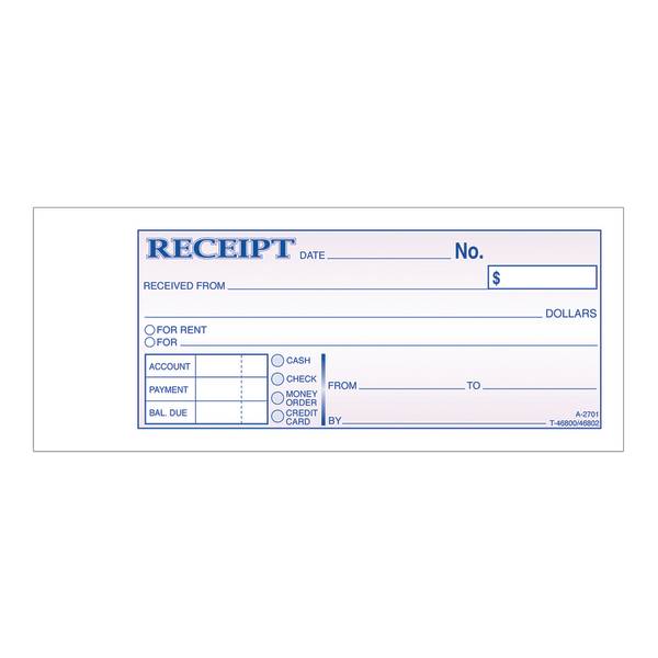 Adams Money/Rent Receipt Books