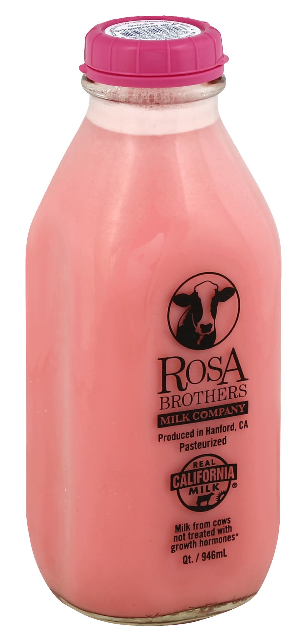Rosa Brothers Pasteurized Grade a Milk, Strawberry (33.4 fl oz)