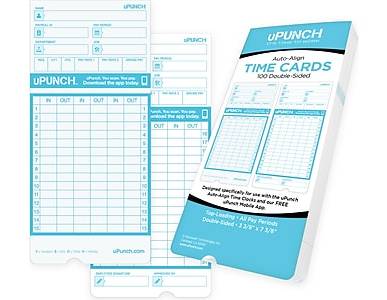 uPunch Pay To Punch Time Card For Sb1200 Time Clock (100 ct)