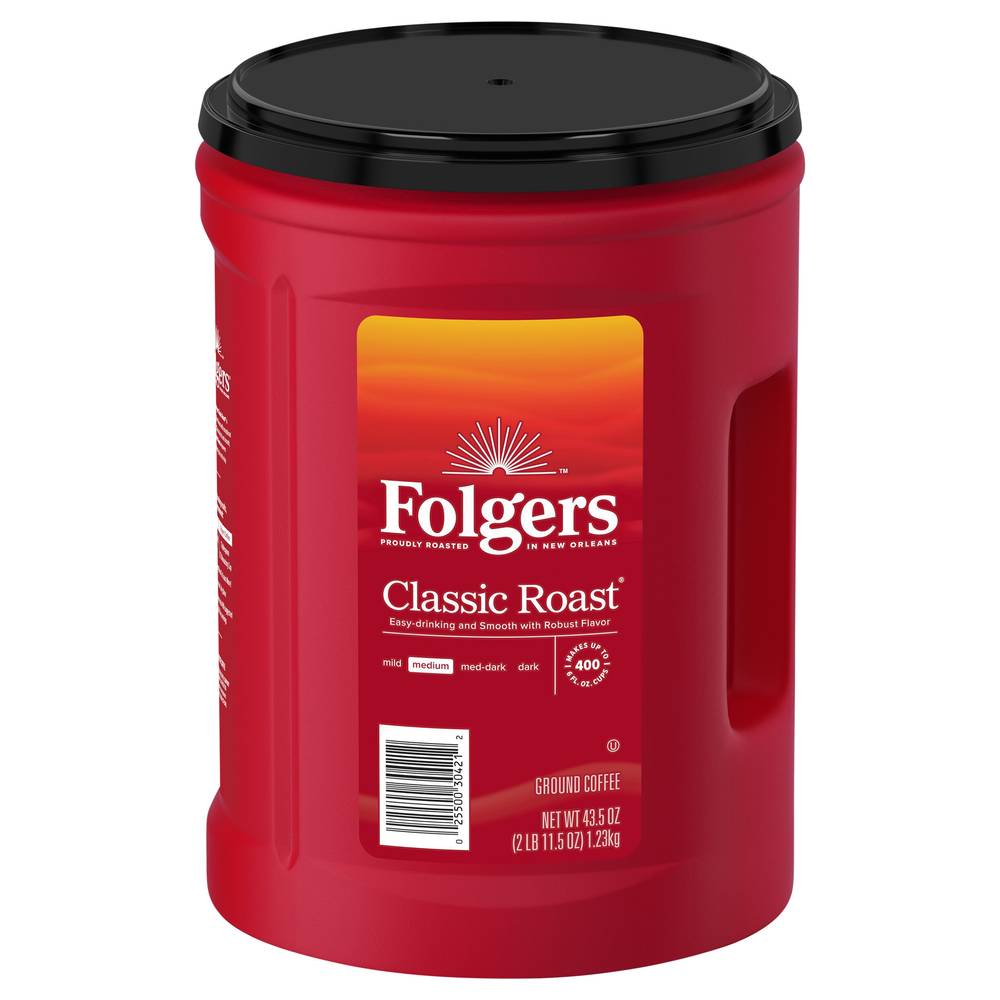 Folgers Classic Roast Ground Coffee (2.72 lbs)