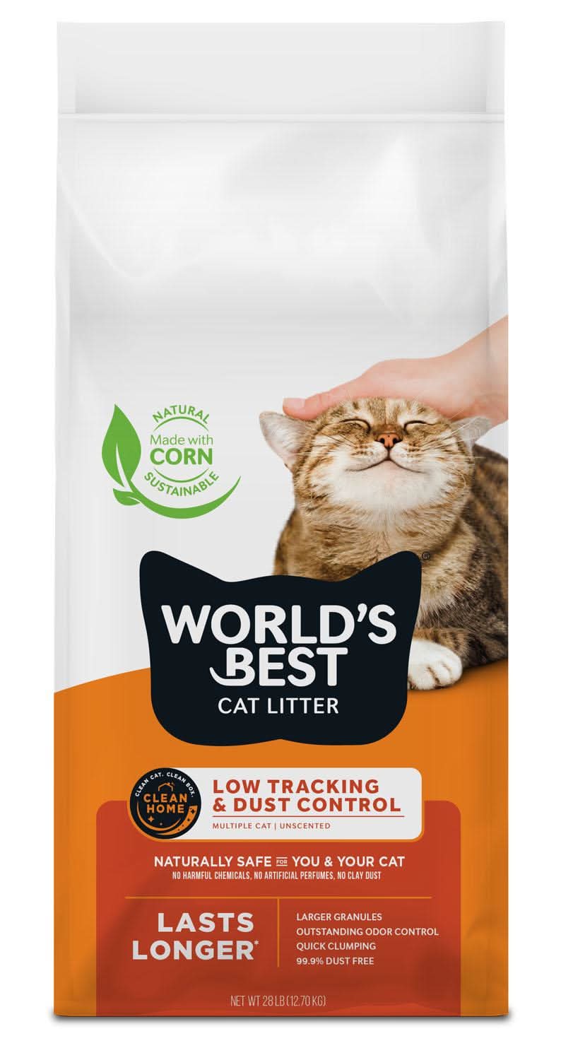 World's Best Low Tracking & Dust Control Cat Litter, 28 lb
