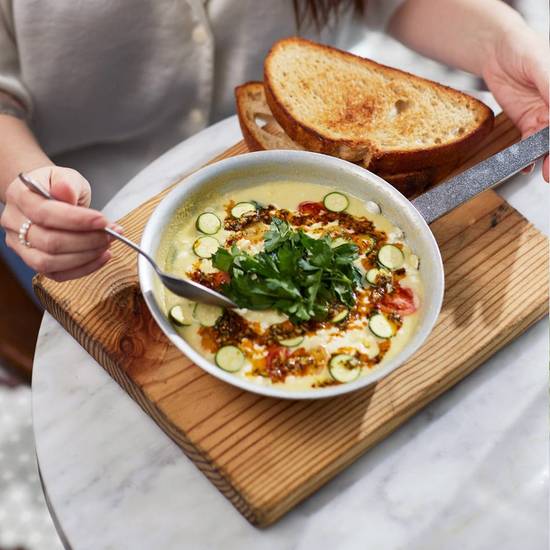 Corn & Spinach Shakshuka