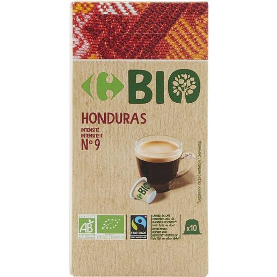 Carrefour Bio - Café capsules honduras intensité 9 (52 g)