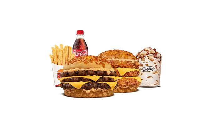 Menú Completo Stacker Original Triple Grande