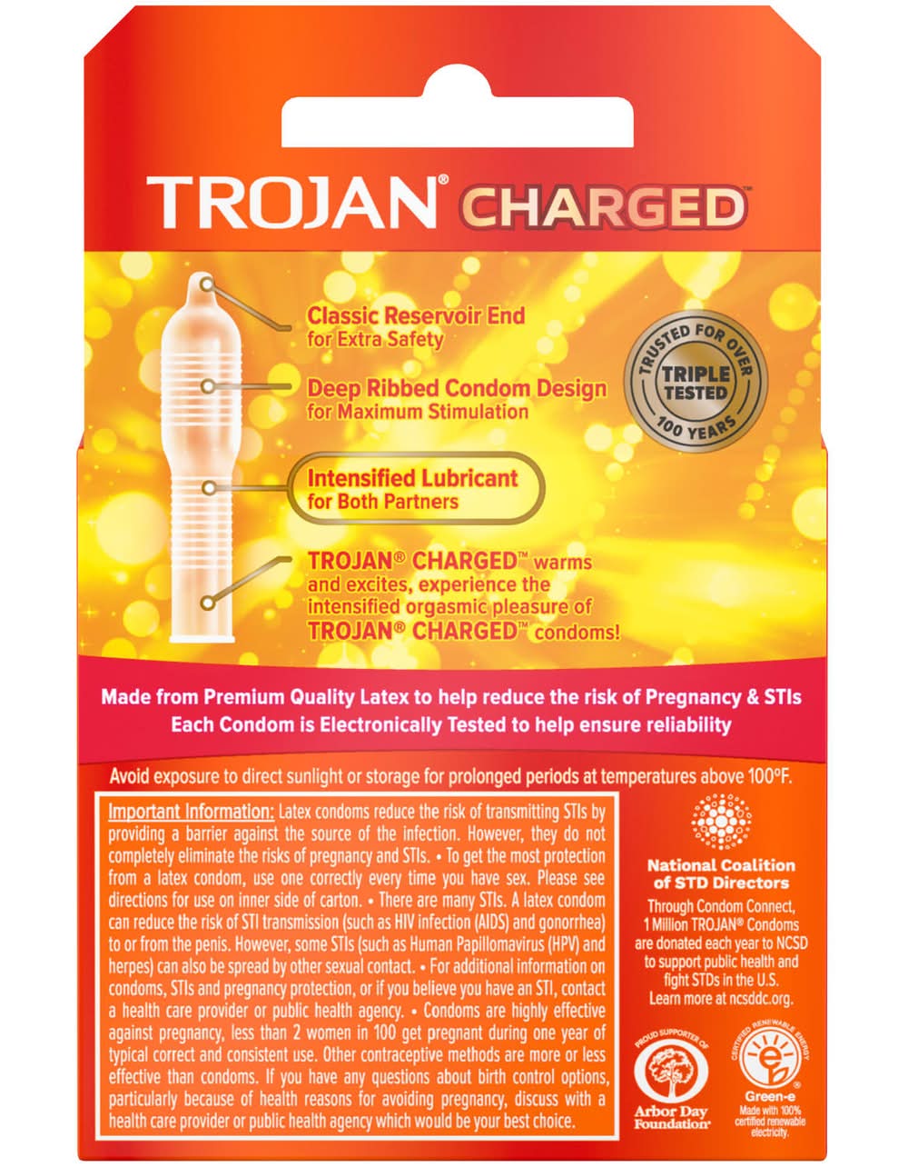Trojan Charged Organic Pleasure Latex Condoms Daily Health Support You Can Rely On | Condoms | Uber Eats Trojan Charged Organic Pleasure Latex Condoms Daily Health Support You Can Rely On | Condoms | Uber Eats