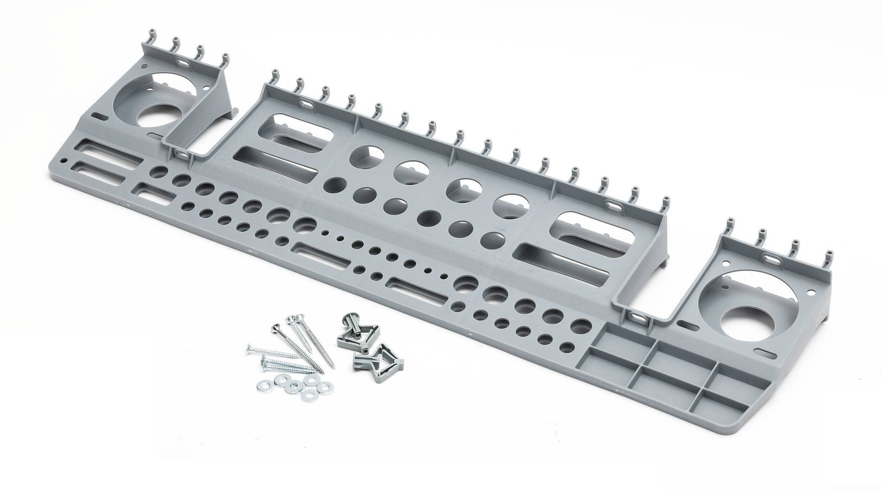 Project Source Plastic Pegboard Tool Holder in Gray (24.41-in W x 6.38-in H) | 57649