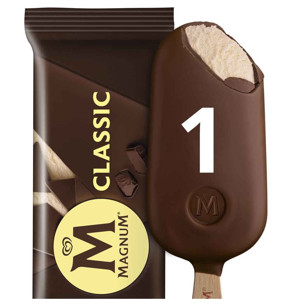 Magnum Classic Chocolate Ice Cream, Vanilla (107mL)