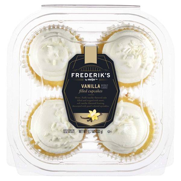 Frederik's by Meijer Filled Cupcakes, Vanilla (11.7 oz, 4 ct)