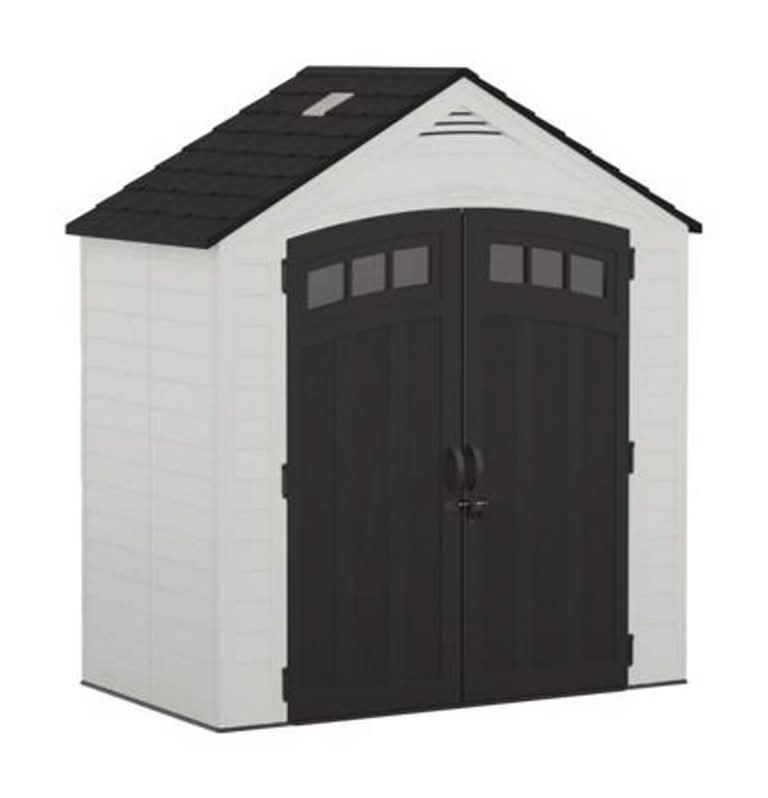 Suncast Vista 7 Ft. X 4 Ft. Resin Standard Modern Storage Shed With Floor Kit
