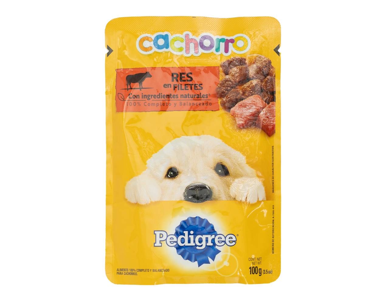 Pedigree alimento cachorro res en filetes (bolsa 100 g)