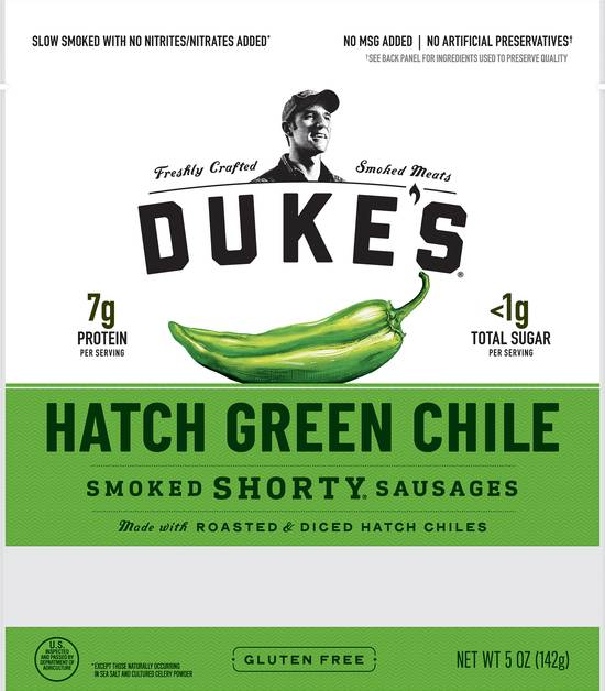 Duke's Hatch Green Chile Smoked Shorty Sausages