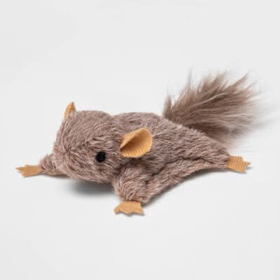 Boots & Barkley Flying Squirrel Cat Toy, Brown