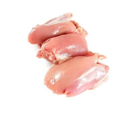 Premier Kosher · Skinless bone-in chicken thighs (Price per kg)