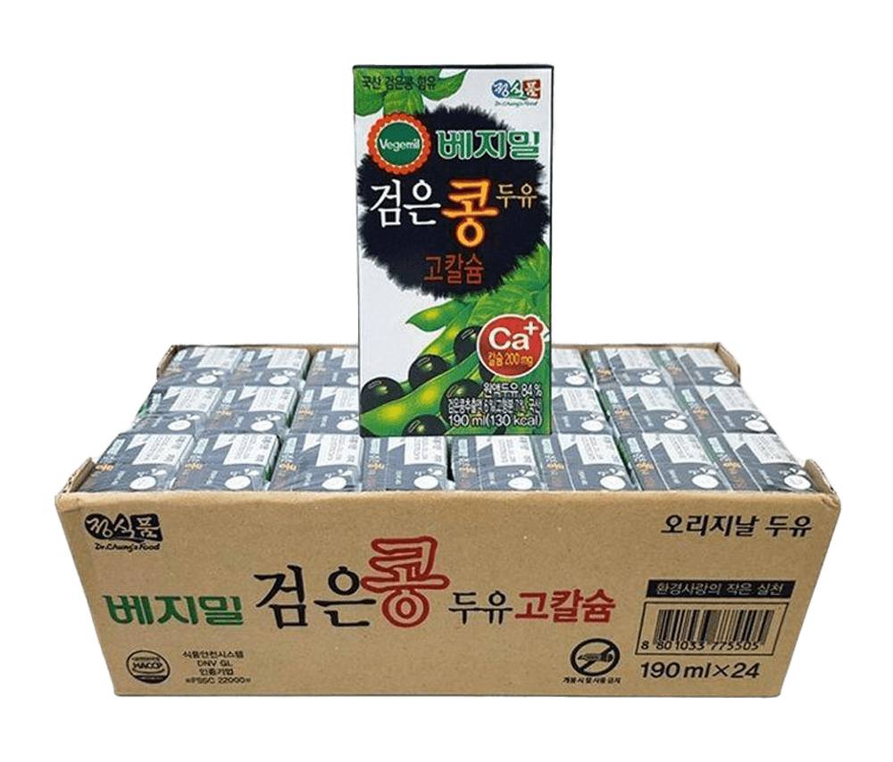 Jung Vegemil Black Bean Soy Drink (24 x 190 ml)