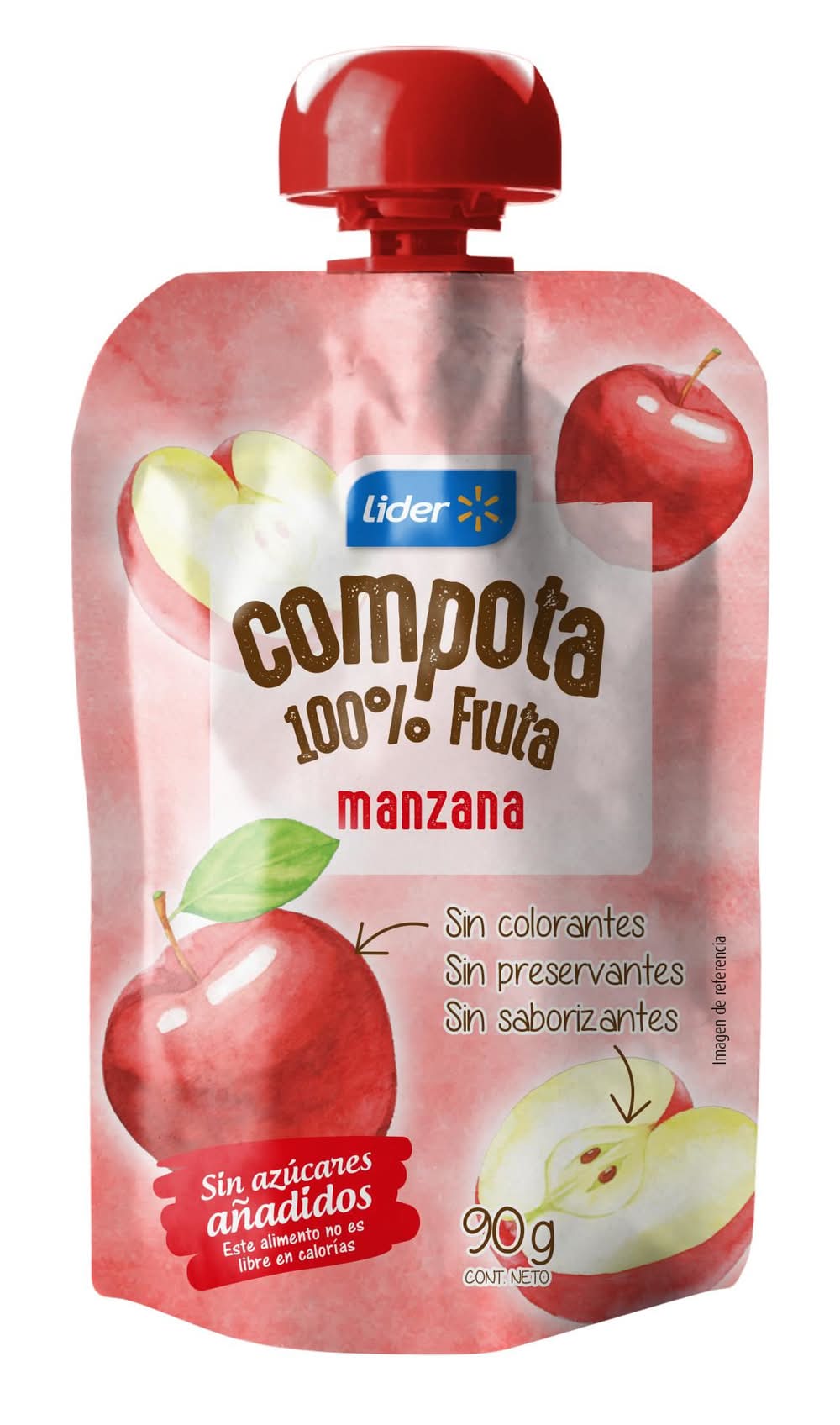 Lider · Fruta manzana 100% (90 g)