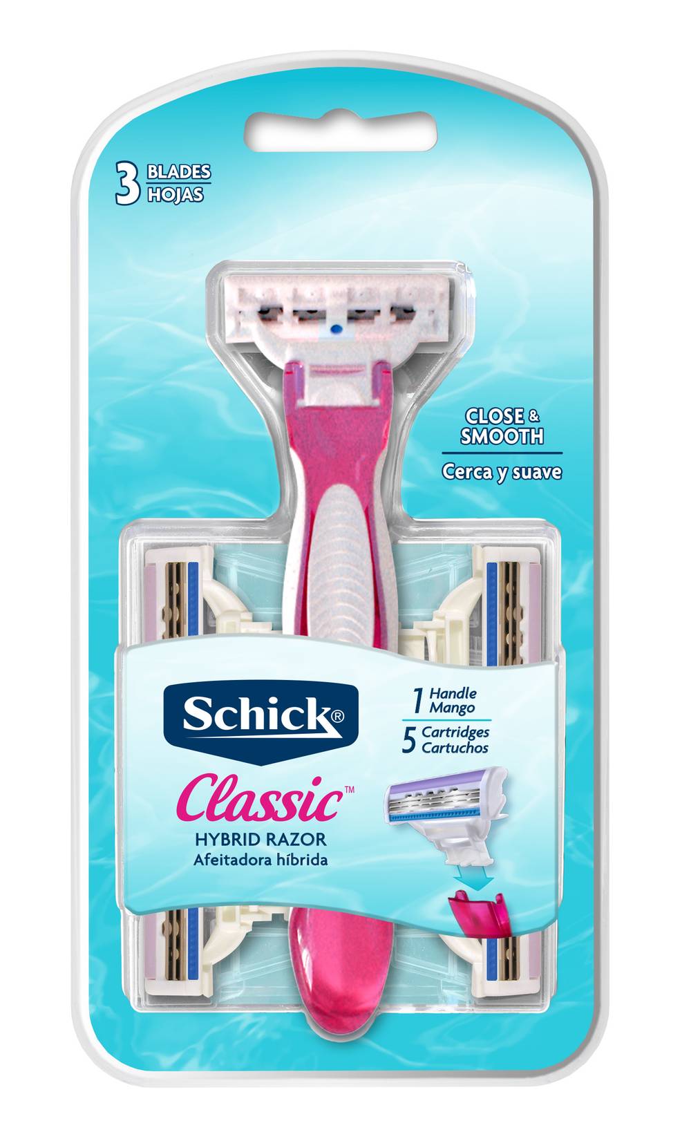 Schick Classic Women's Hybrid Razor (pink)