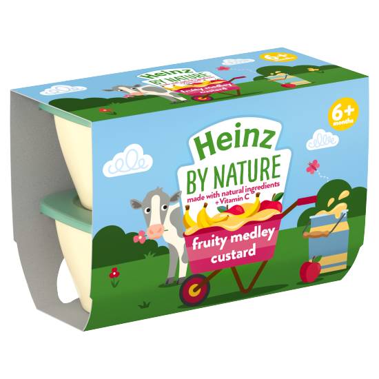 Heinz By Nature Fruity Medley Custard For 6+ Months (4 ct)