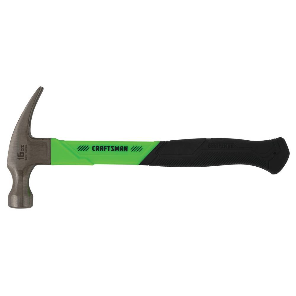 CRAFTSMAN 16-oz Smooth Face Steel Head Fiberglass Claw Hammer | CMHT51400