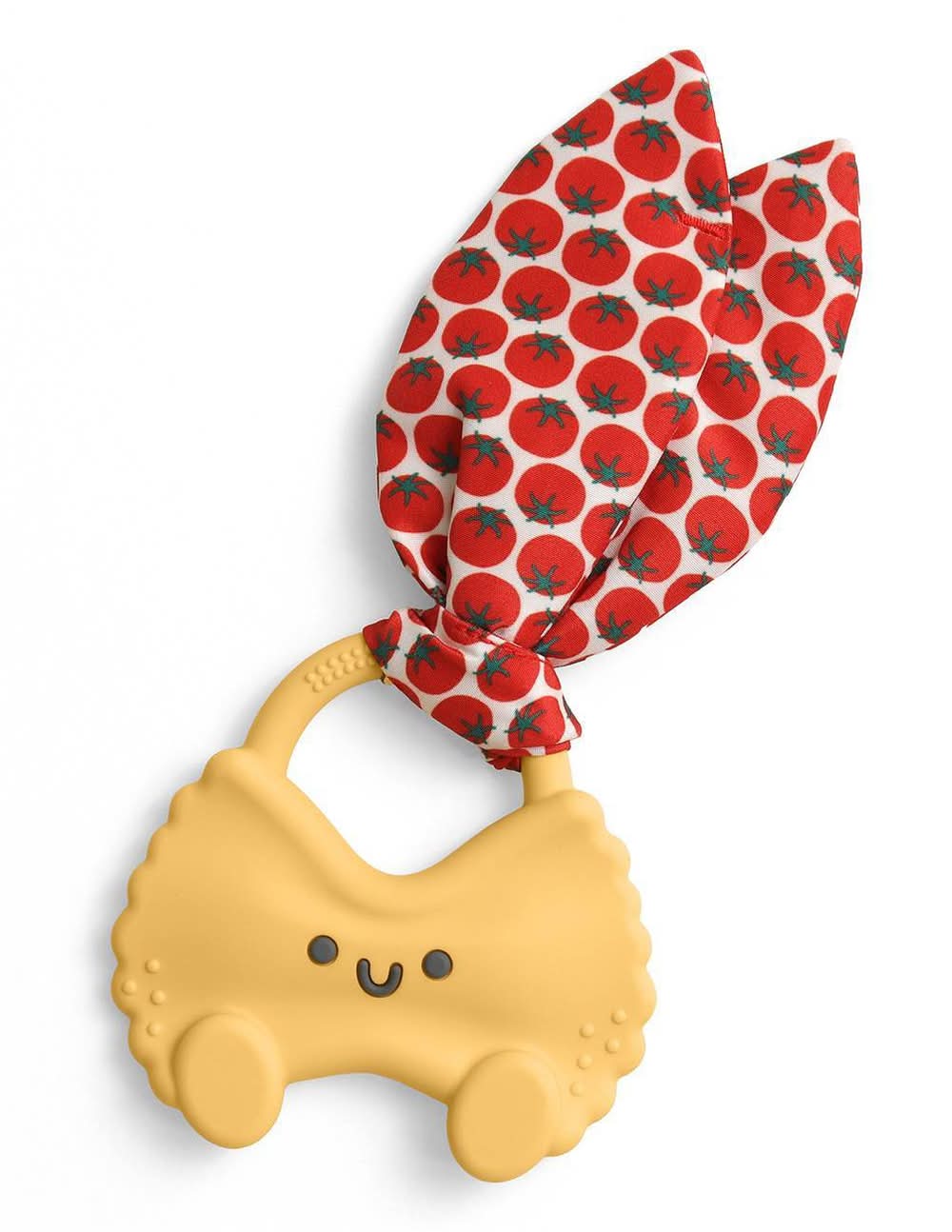 itzy ritzy Crinkle Crew Silicone Baby Teether with Crinkle Tie - Pasta
