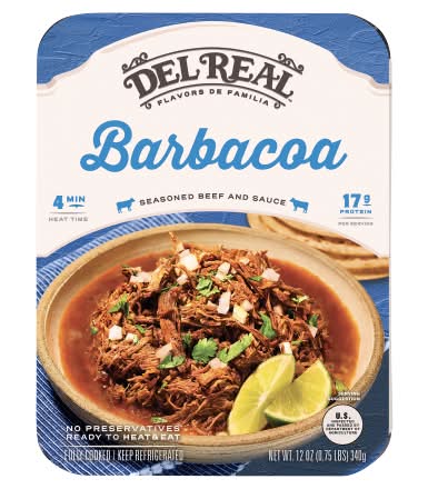 Del Real Foods Barbacoa Seasoned Beef & Sauce Meal (12 oz)