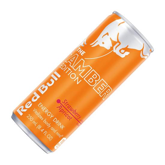 Red Bull Energy Drink Amber Edition Apricot Strawberry 8.4oz